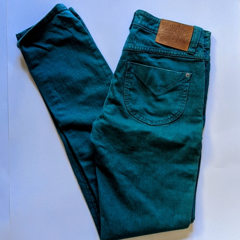 Green Tinted Jeans, small (standard size 4)